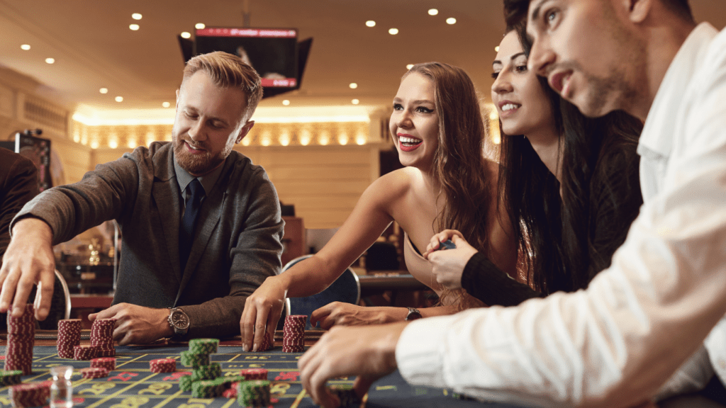 Gambler in casino