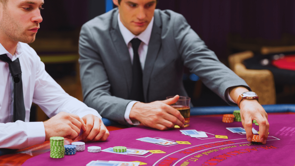 placing bets in casino