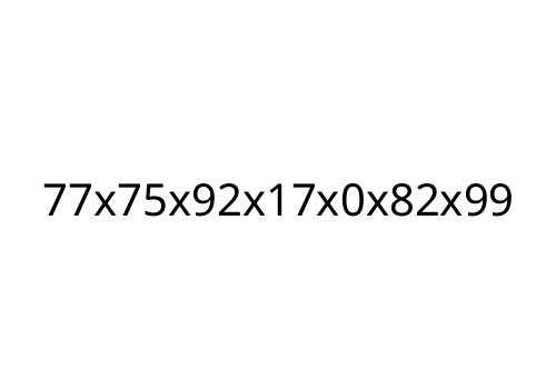 77x75x92x17x0x82x99