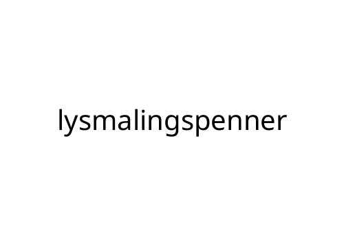 lysmalingspenner